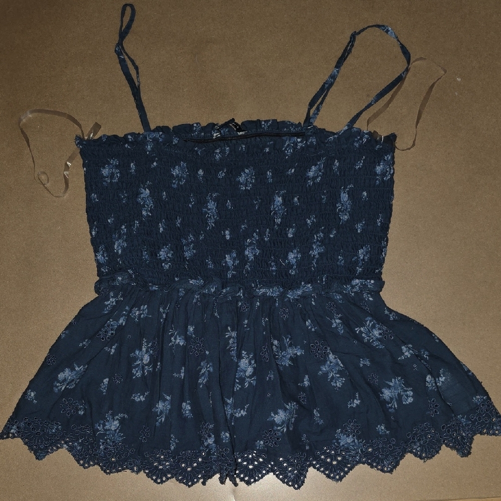 American Eagle Outfitters Dark Blue Floral Camisole